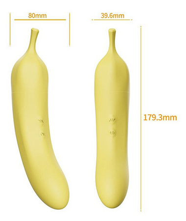 Sugende og pulserende vibrerende bananparametre